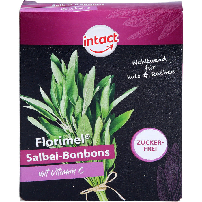 Florimel Salbeibonbons mit Vitamin C zuckerfrei, 40 g Bonbons