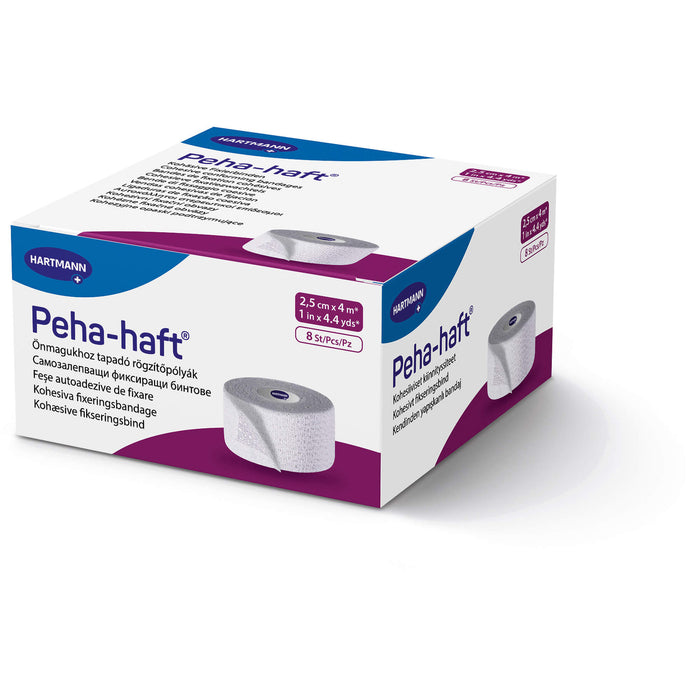 Peha-haft Latexfrei Fixierbinde 2,5cmx4m, 8 St. Packung