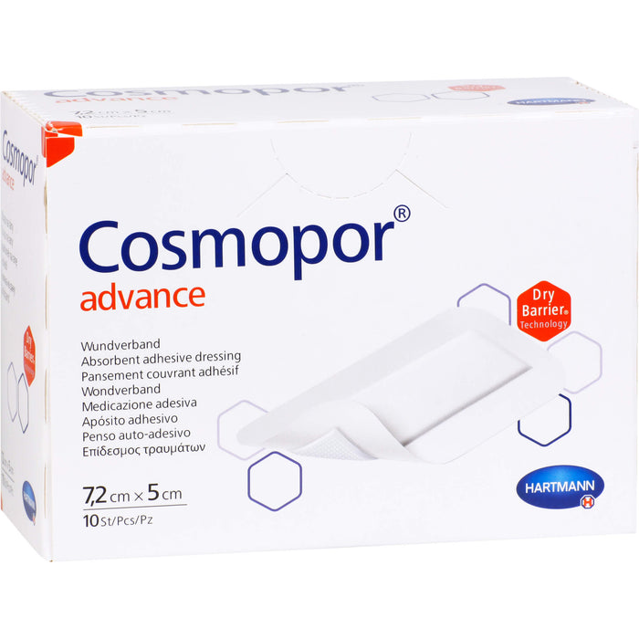 Cosmopor Advance Wundverband 7,2 cm x 5 cm, 10 St. Pflaster