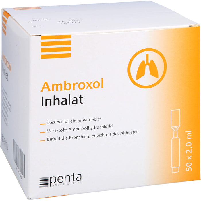 Penta Arzneimittel Ambroxol Inhalat Ein-Dosis-Behältnisse mit je 2 ml Lösung, 50 pcs. Single dose containers