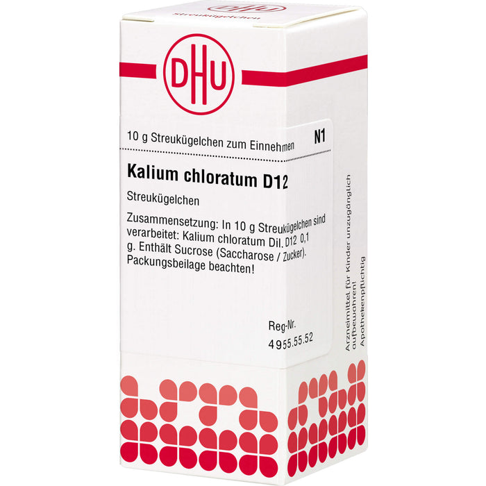 DHU Kalium chloratum D12 Streukügelchen, 10 g Globuli