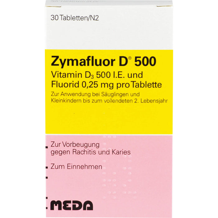 Zymafluor D 500 Tabletten zur Vorbeugung gegen Rachitis und Karies, 30 pc Tablettes