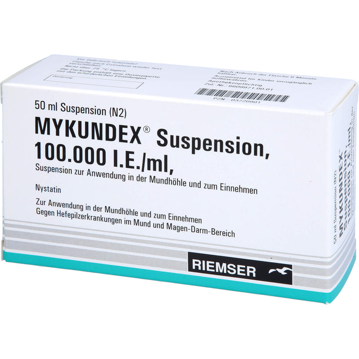 MYKUNDEX Suspension gegen Hefepilzerkrankungen im Mund und Magen-Darm-Bereich, 50 ml Lösung