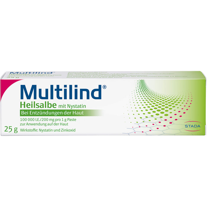 Multilind Heilsalbe mit Nystatin bei Entzündungen der Haut, 25 g Cream