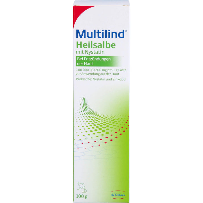 Multilind Heilsalbe mit Nystatin bei Entzündungen der Haut, 100 g Creme