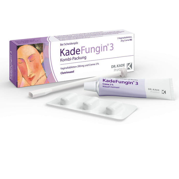 KadeFungin 3 Kombi-Packung Vaginaltabletten und Creme, 1 pcs. Combipack