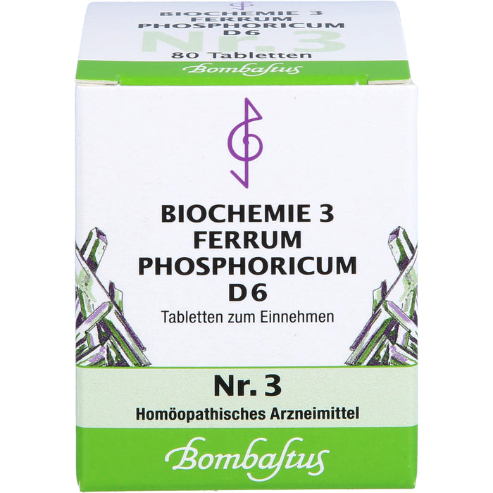 Biochemie 3 Ferrum phosphoricum Bombastus D6 Tbl., 80 St TAB