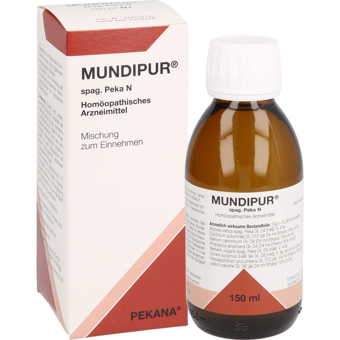 Mundipur spag. Pekana N Saft, 150 ml Lösung