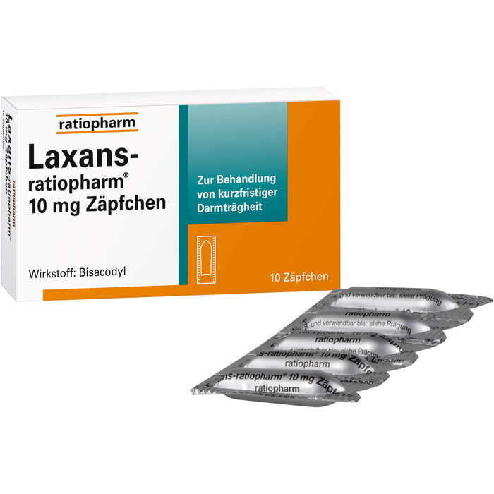 Laxans-ratiopharm Zäpfchen bei Darmträgheit, 10 pcs. Suppositories