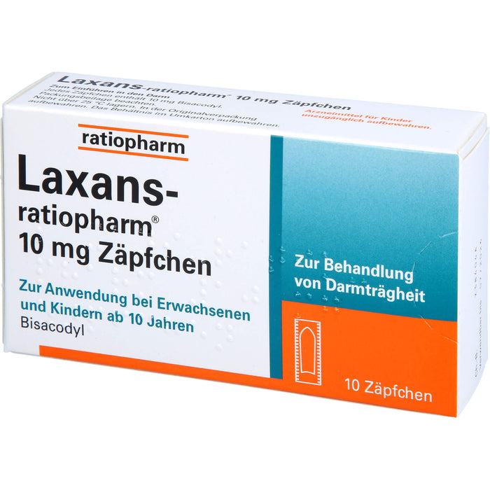 Laxans-ratiopharm Zäpfchen bei Darmträgheit, 10 pcs. Suppositories