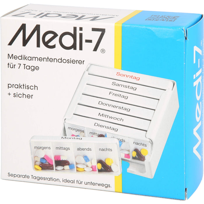 Medi-7 Medikamentendosierer für 7 Tage Tablettenbox, 1 pc Boîte