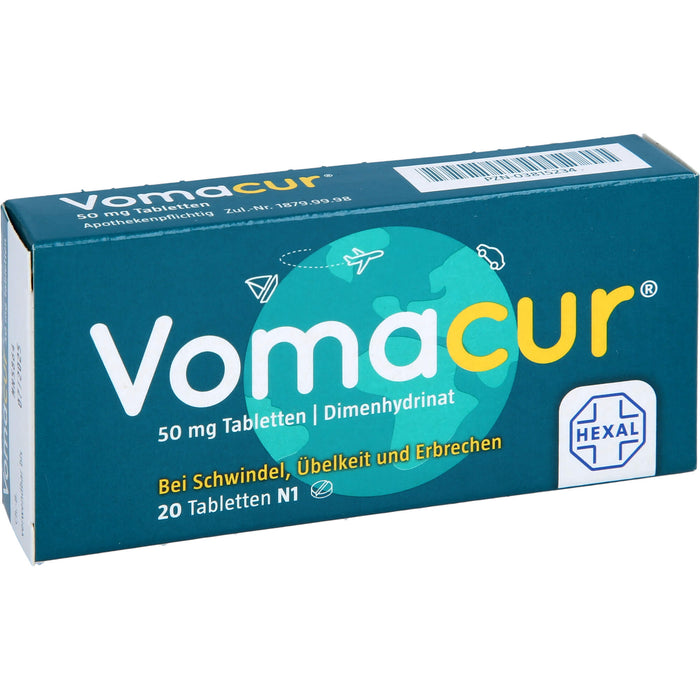 Vomacur 50 mg Tabletten, 20 pc Tablettes