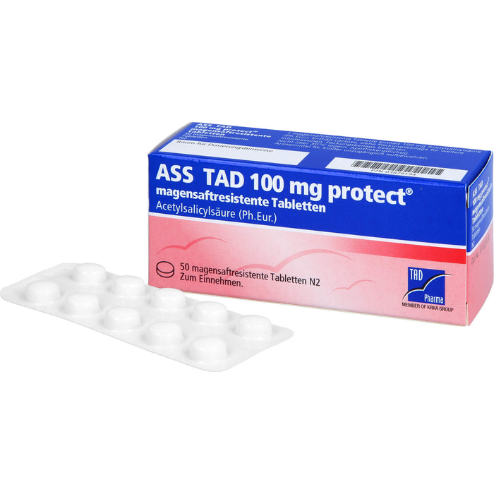 ASS TAD 100 mg protect Tabletten, 50 pcs. Tablets