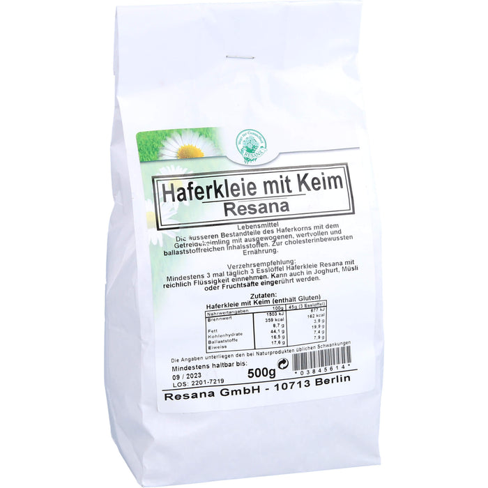 Resana Haferkleie mit Keim Pulver, 500 g Pulver