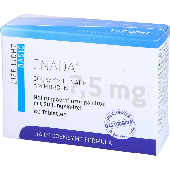 LIFE LIGHT Enada Coenzym 1 NADH Tabletten, 80 pc Tablettes