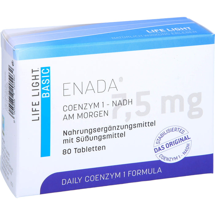 LIFE LIGHT Enada Coenzym 1 NADH Tabletten, 80 pcs. Tablets