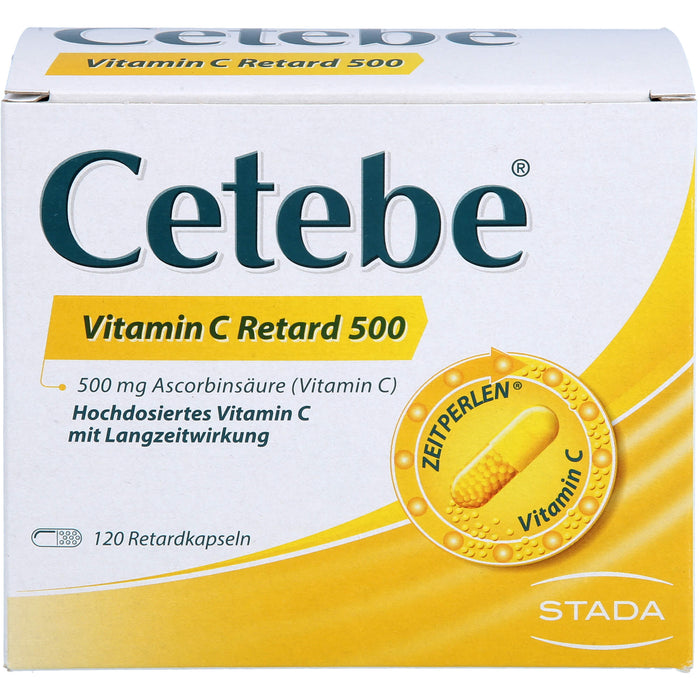 Cetebe Vitamin C Retard 500 Hartkapseln, 120 pc Capsules