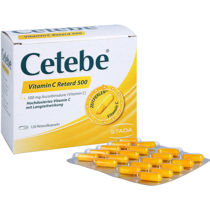 Cetebe Vitamin C Retard 500 Hartkapseln, 120 pcs. Capsules