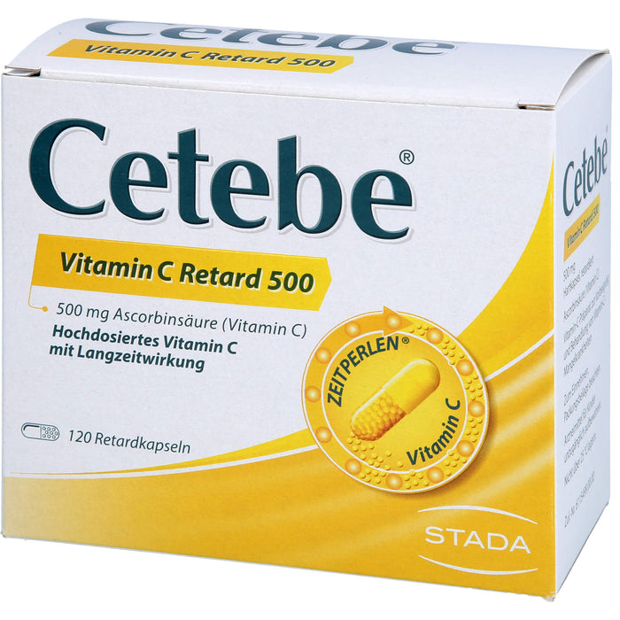 Cetebe Vitamin C Retard 500 Hartkapseln, 120 pcs. Capsules