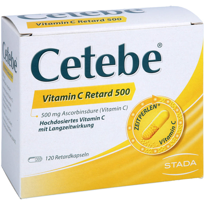 Cetebe Vitamin C Retard 500 Hartkapseln, 120 pcs. Capsules