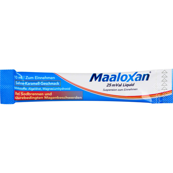 Maaloxan 25 mVal Suspension Sahne-Karamell bei Sodbrennen, 20 pcs. Sachets