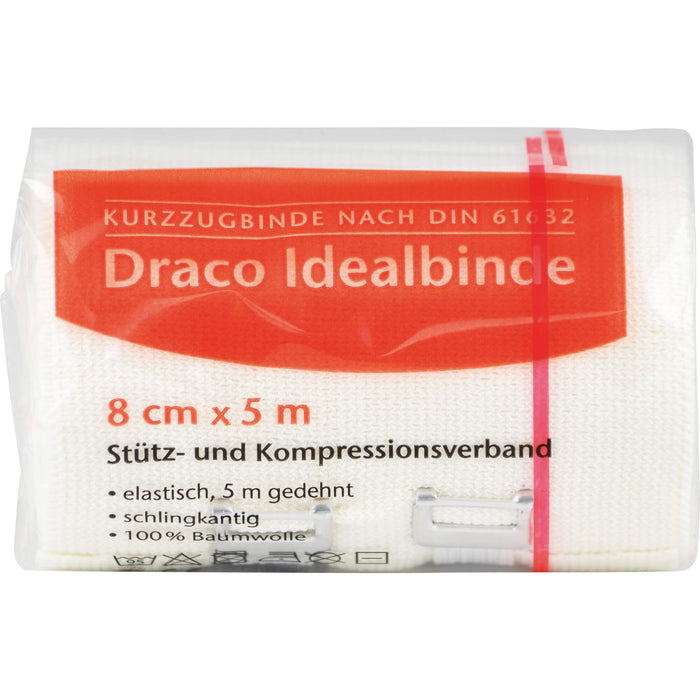 Draco Idealbinde elastisch schlingkantig 8 cm x 5 m, 1 pc Bandage