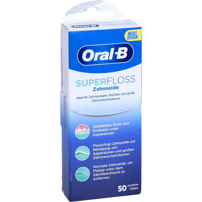 Oral-B Zahnseide SuperFloss Minzgeschmack, 1 pc Fil dentaire