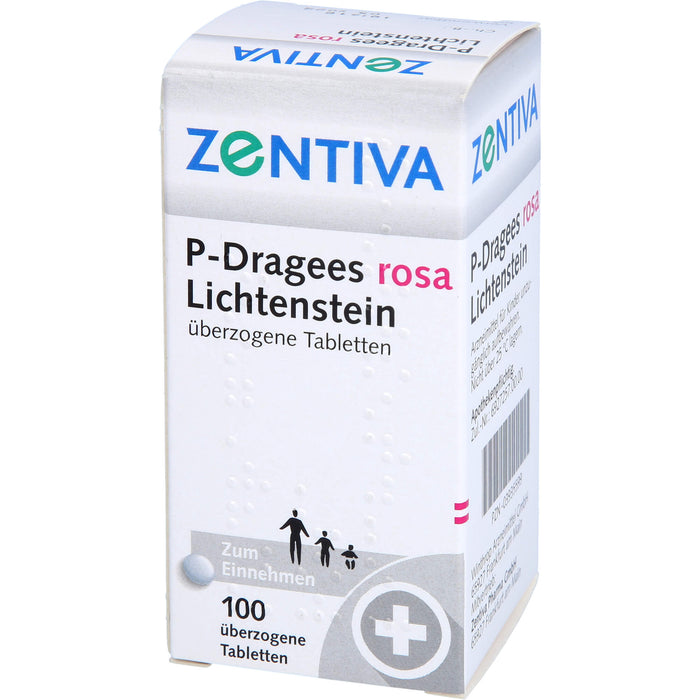 P-Dragees rosa Lichtenstein, Überzogene Tabletten, 100 St UTA