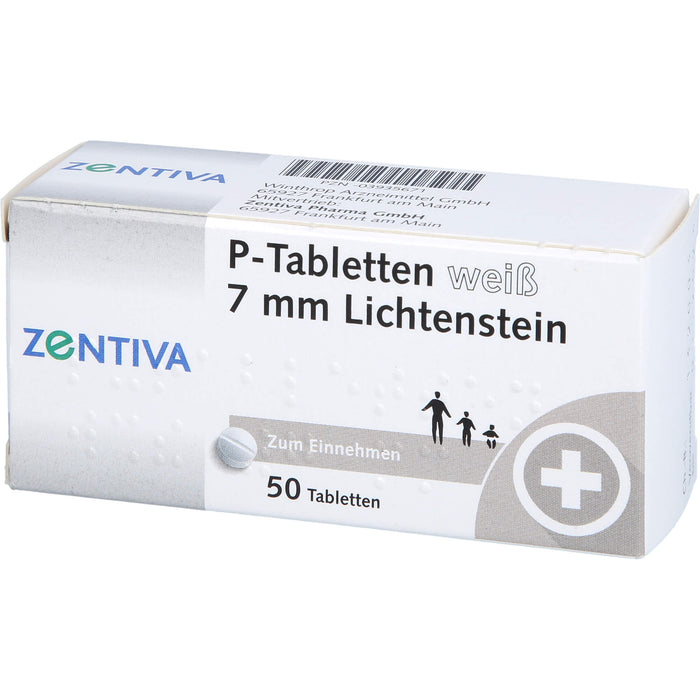 Winthrop P-Tabletten weiß 7 mm Lichtenstein, 50 pcs. Tablets