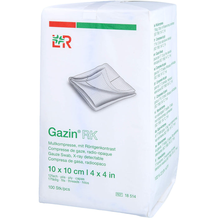 Gazin Kompressen unsteril mit RK 10x10cm, 100 pcs. Compresses