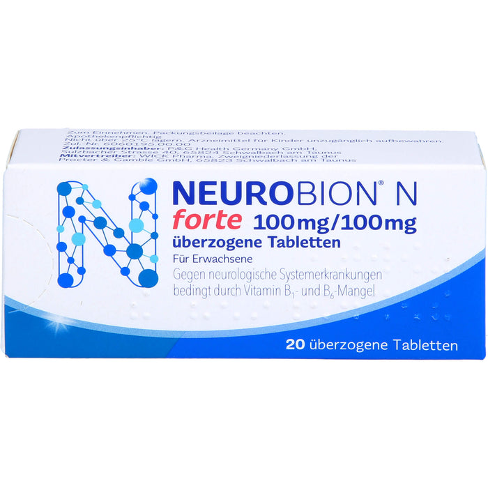 Neurobion N forte Tabletten gegen neurologische Systemerkrankungen, 20 St. Tabletten