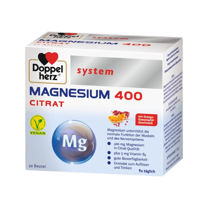 Doppelherz system Magnesium 400 Citrat, 20 pcs. Sachets