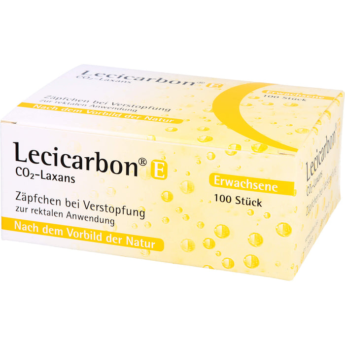 Lecicarbon E CO2-Laxans Zäpfchen bei Verstopfung, 100 pc Suppositoires