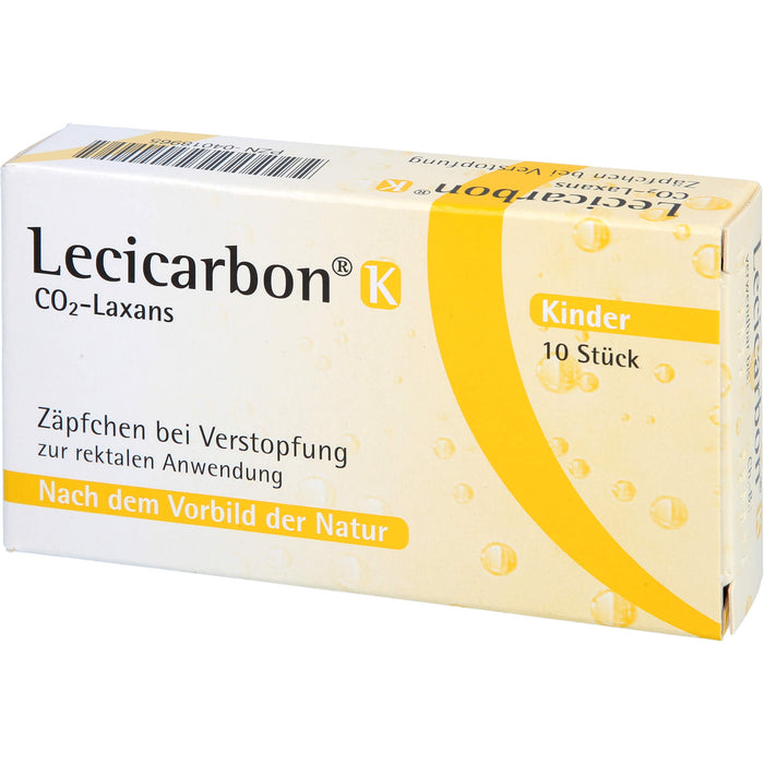 Lecicarbon K CO2-Laxans (Kinderzäpfchen), 10 pcs. Suppositories