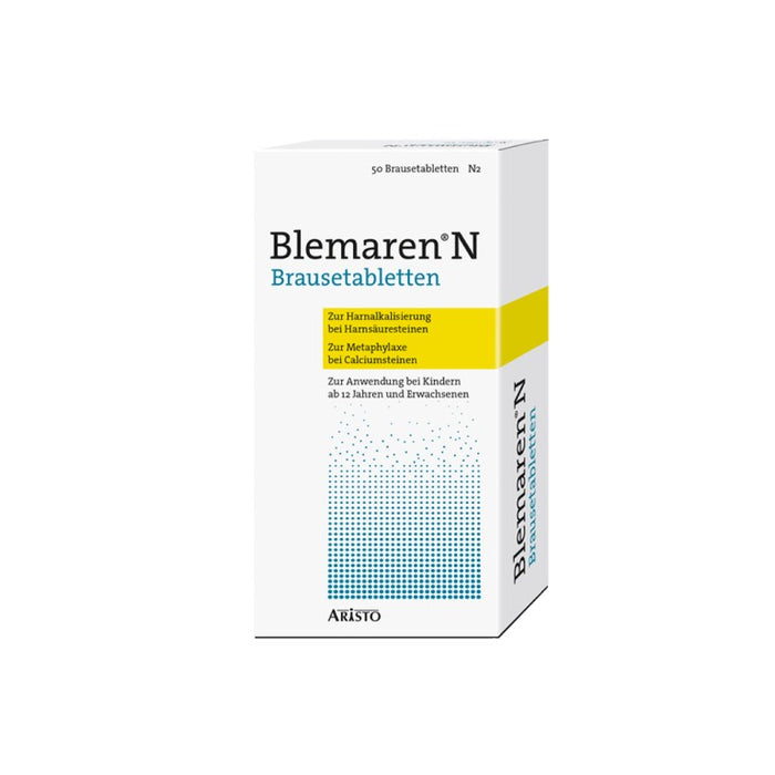 Blemaren N Brausetabletten zur Harnalkalisierung bei Harnsäuresteinen, 50 pcs. Tablets