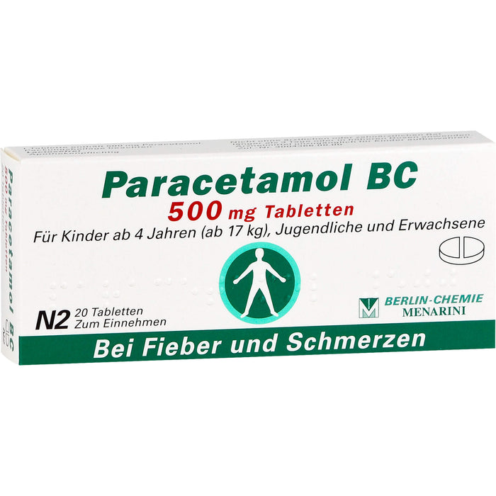 Paracetamol BC 500 mg Tabletten, 20 pc Tablettes