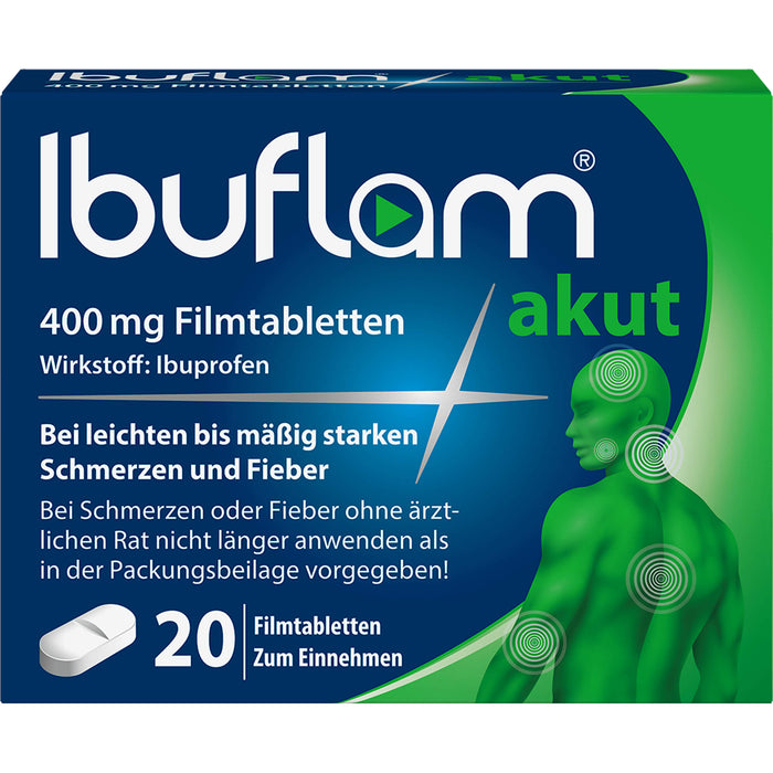 Ibuflam akut 400 mg Filmtabletten, 20 pcs. Tablets