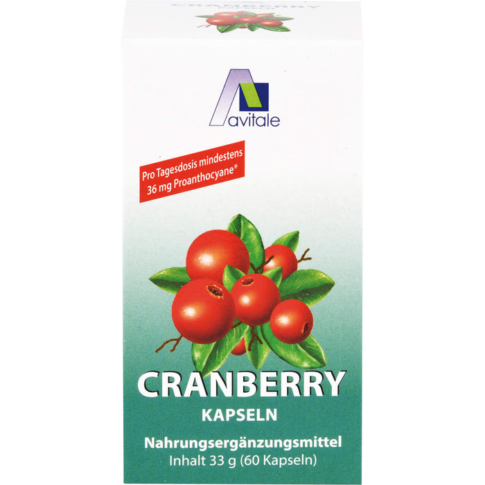 Avitale Cranberry Kapseln 400mg, 60 pcs. Capsules