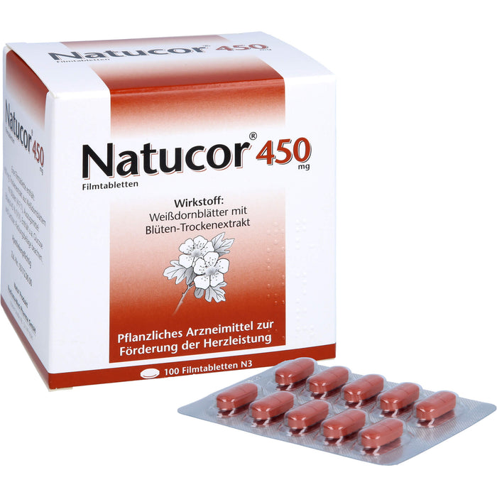 Natucor 450 mg zur Förderung der Herzleistung, 100 St. Tabletten