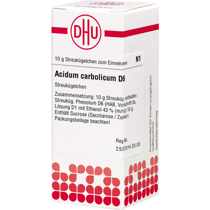 DHU Acidum carbolicum D6 Streukügelchen, 10 g Globuli