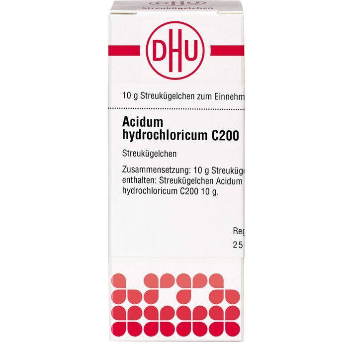 DHU Acidum hydrochloricum C200 Streukügelchen, 10 g Globules