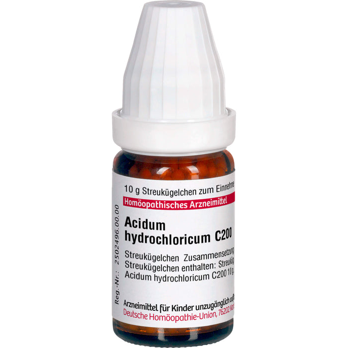 DHU Acidum hydrochloricum C200 Streukügelchen, 10 g Globules