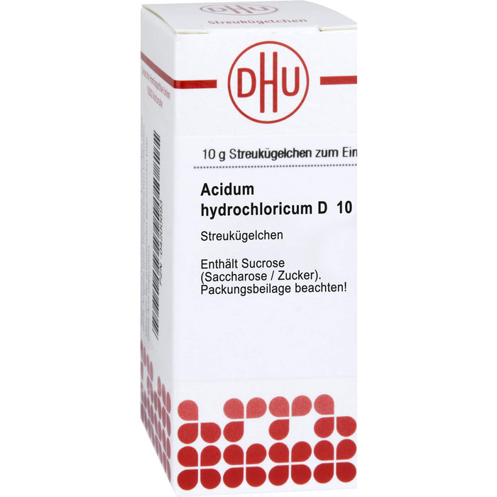 DHU Acidum hydrochloricum D10 Streukügelchen, 10 g Globuli