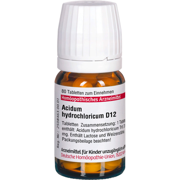 DHU Acidum hydrochloricum D12 Tabletten, 80 St. Tabletten