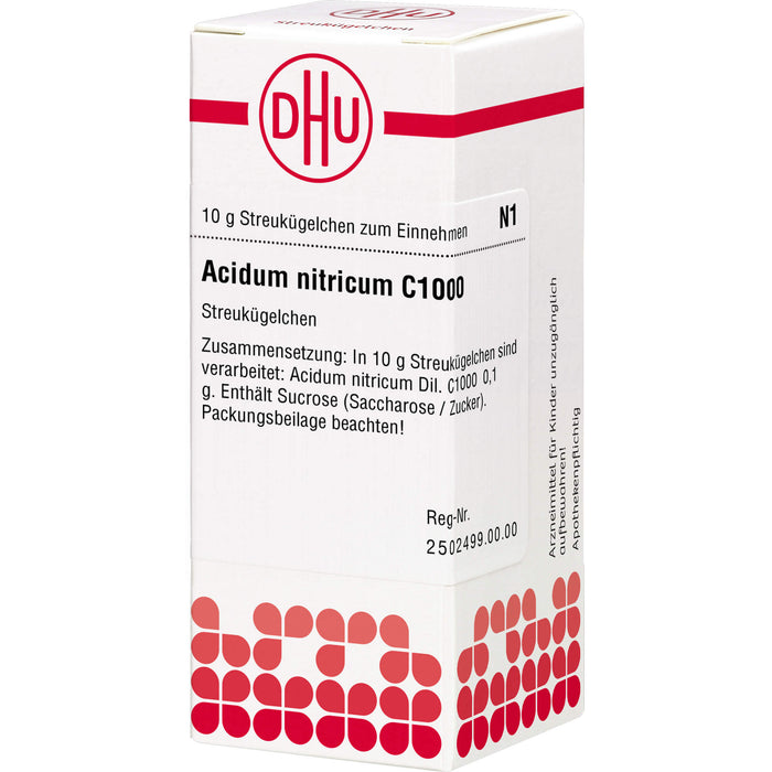 DHU Acidum nitricum C1000 Streukügelchen, 10 g Globuli