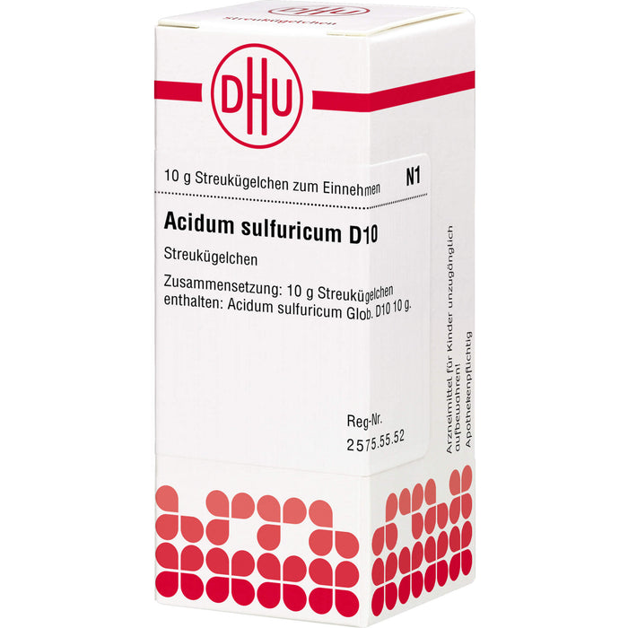 DHU Acidum sulfuricum D10 Streukügelchen, 10 g Globules