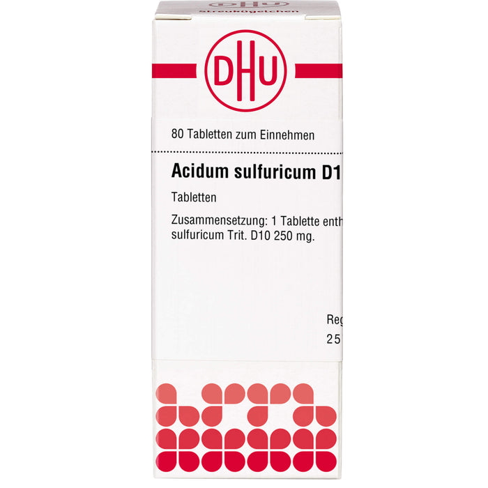 DHU Acidum sulfuricum D10 Tabletten, 80 pc Tablettes