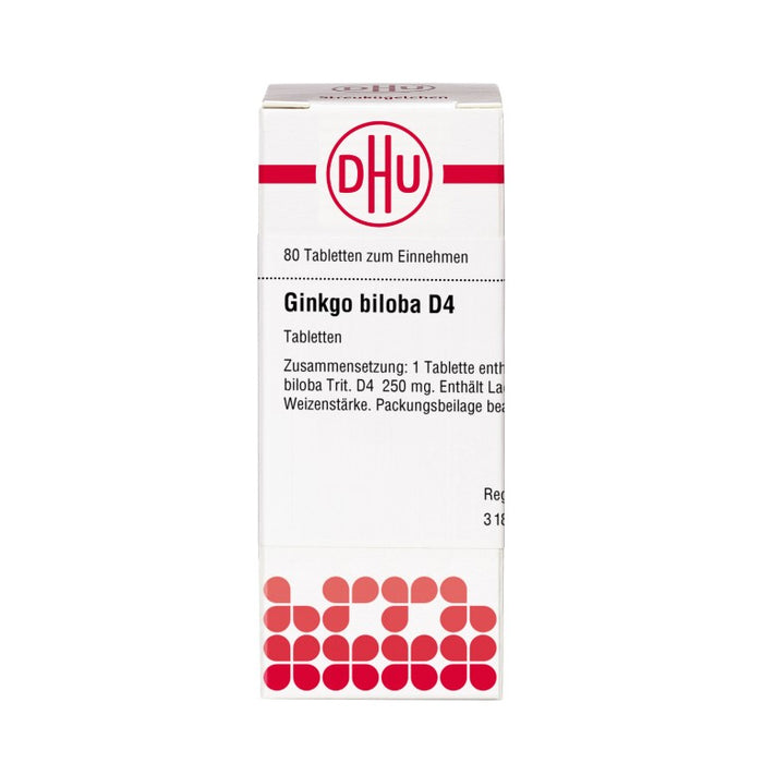 DHU Ginkgo biloba D4 Tabletten, 80 pcs. Tablets