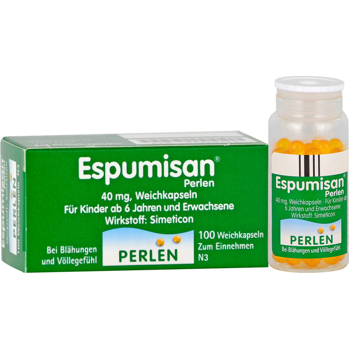 Espumisan Perlen 40 mg Weichkapseln bei Blähungen, 100 St. Kapseln