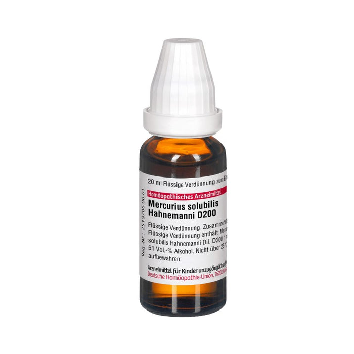 Mercurius solubilis Hahnemanni D200 DHU Dilution, 20 ml Lösung